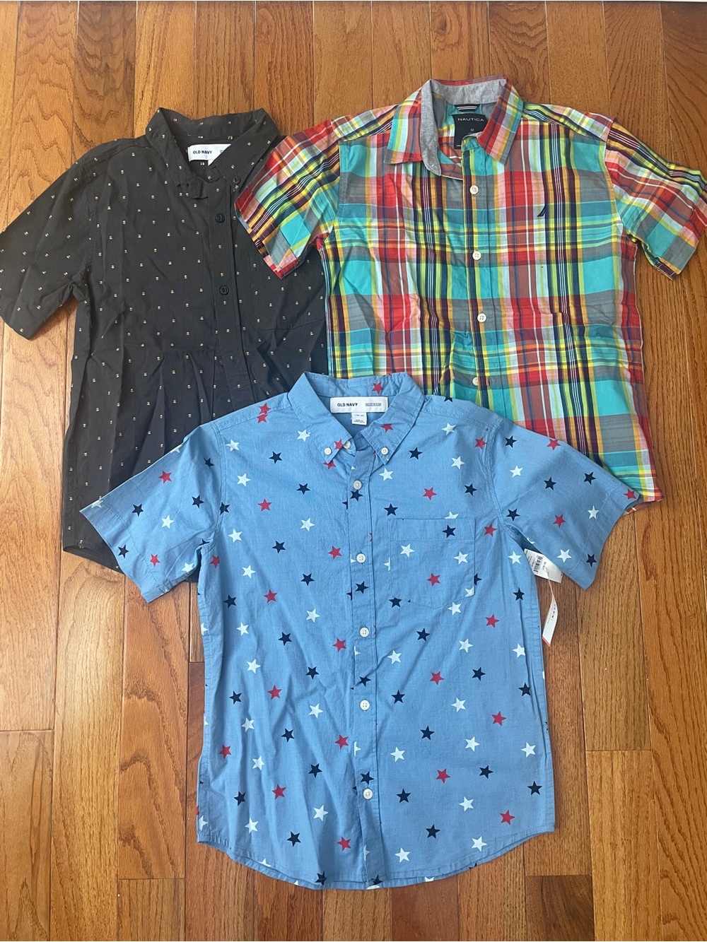 Bundle boys casual button down shirts. Size M (10-12)